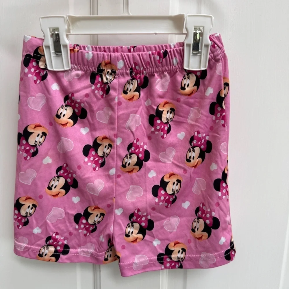 NWOT Disney 5T Girls Pink Minnie Mouse Kids Pajama Bottoms Shorts